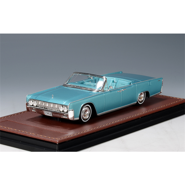 Lincoln Continental Turquoise Metallic Convertible Open Roof Regal 1964